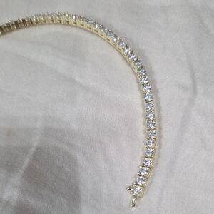 GLD Moissanite Diamond Tennis Bracelet- 3mm in 18k Yellow Gold Vermeil